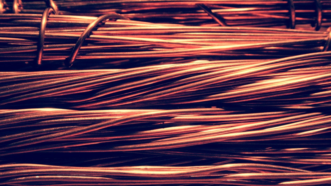 industrial cables closeup
